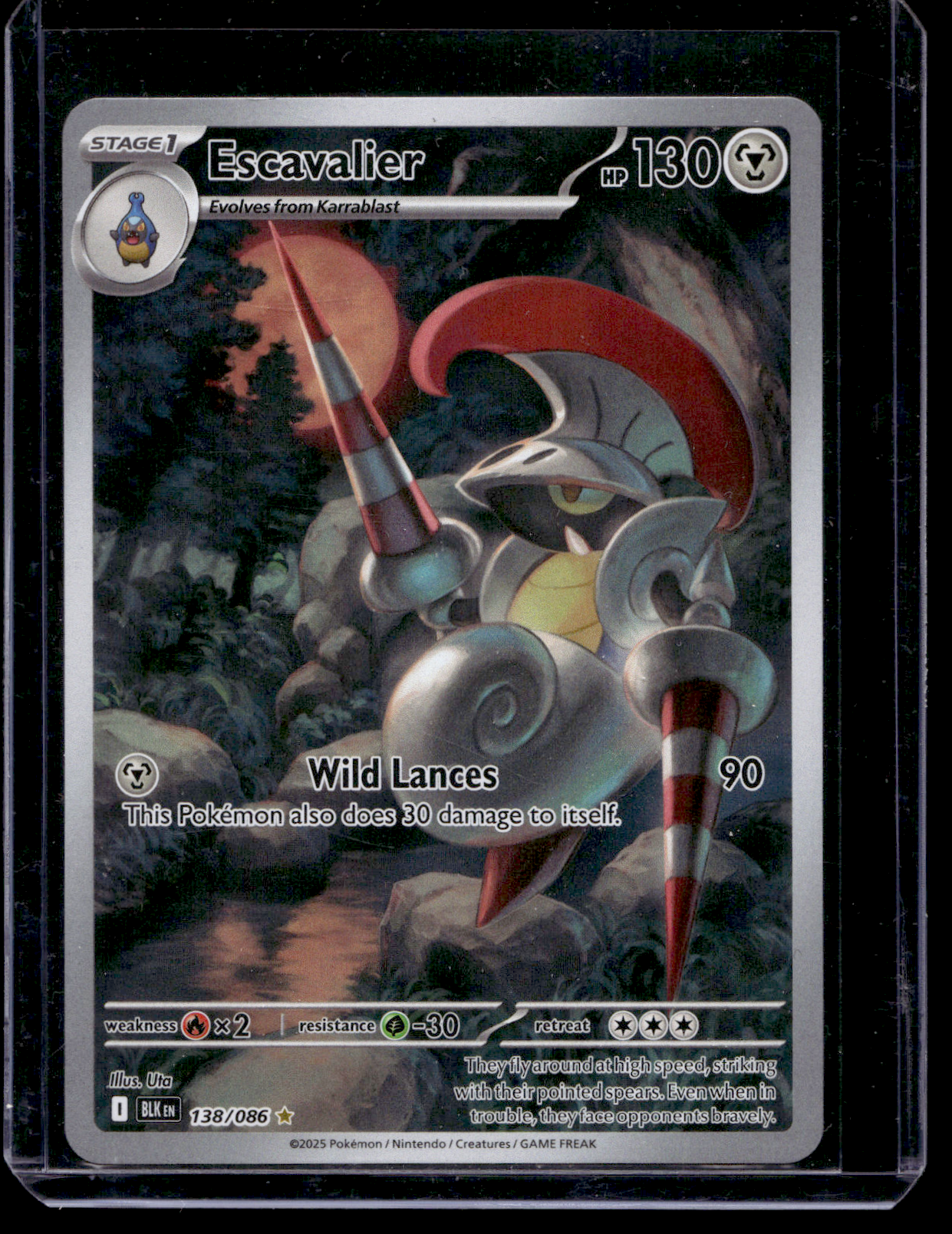 2025 Pokemon - Scarlet & Violet - Black Bolt - Illustration Rare - Escavalier #138