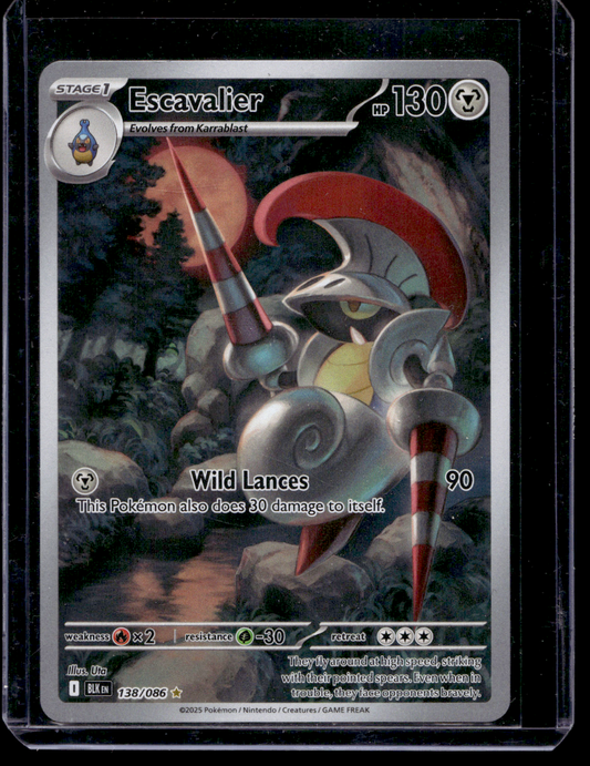 2025 Pokemon - Scarlet & Violet - Black Bolt - Illustration Rare - Escavalier #138