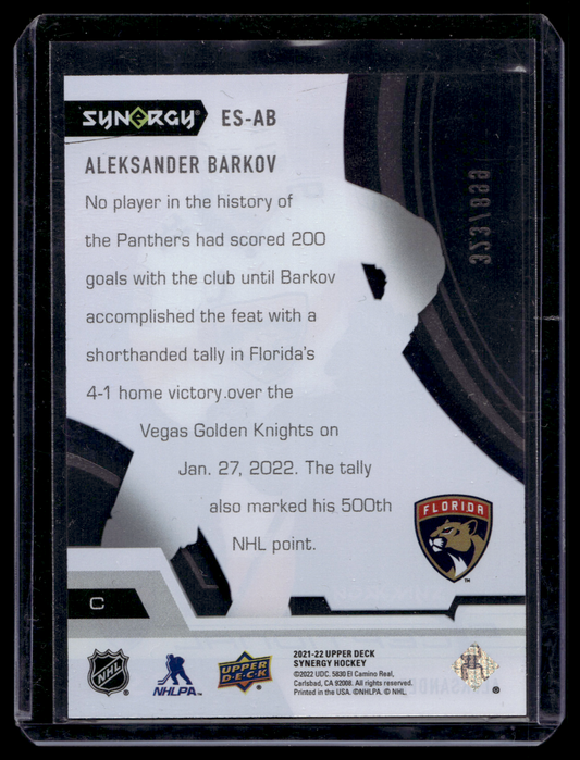 2021-22 Upper Deck Synergy - Exceptional Stars - Aleksander Barkov #ES-AB /899