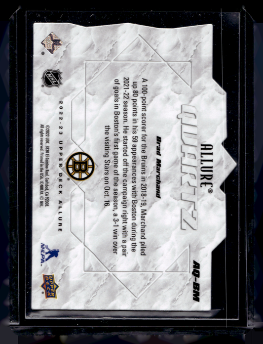 2022-23 Upper Deck Allure - Quartz - Brad Marchand #AQ-BM