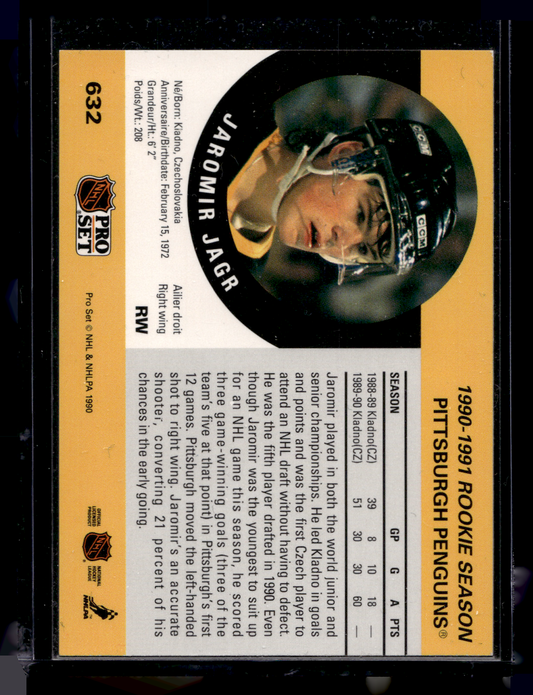 1990-91 Pro Set - Jaromir Jagr #632 RC