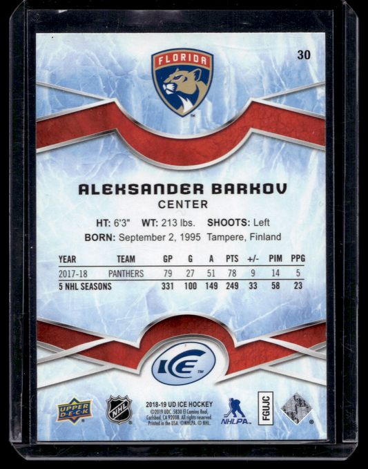 2018-19 Upper Deck Ice - Aleksander Barkov #30