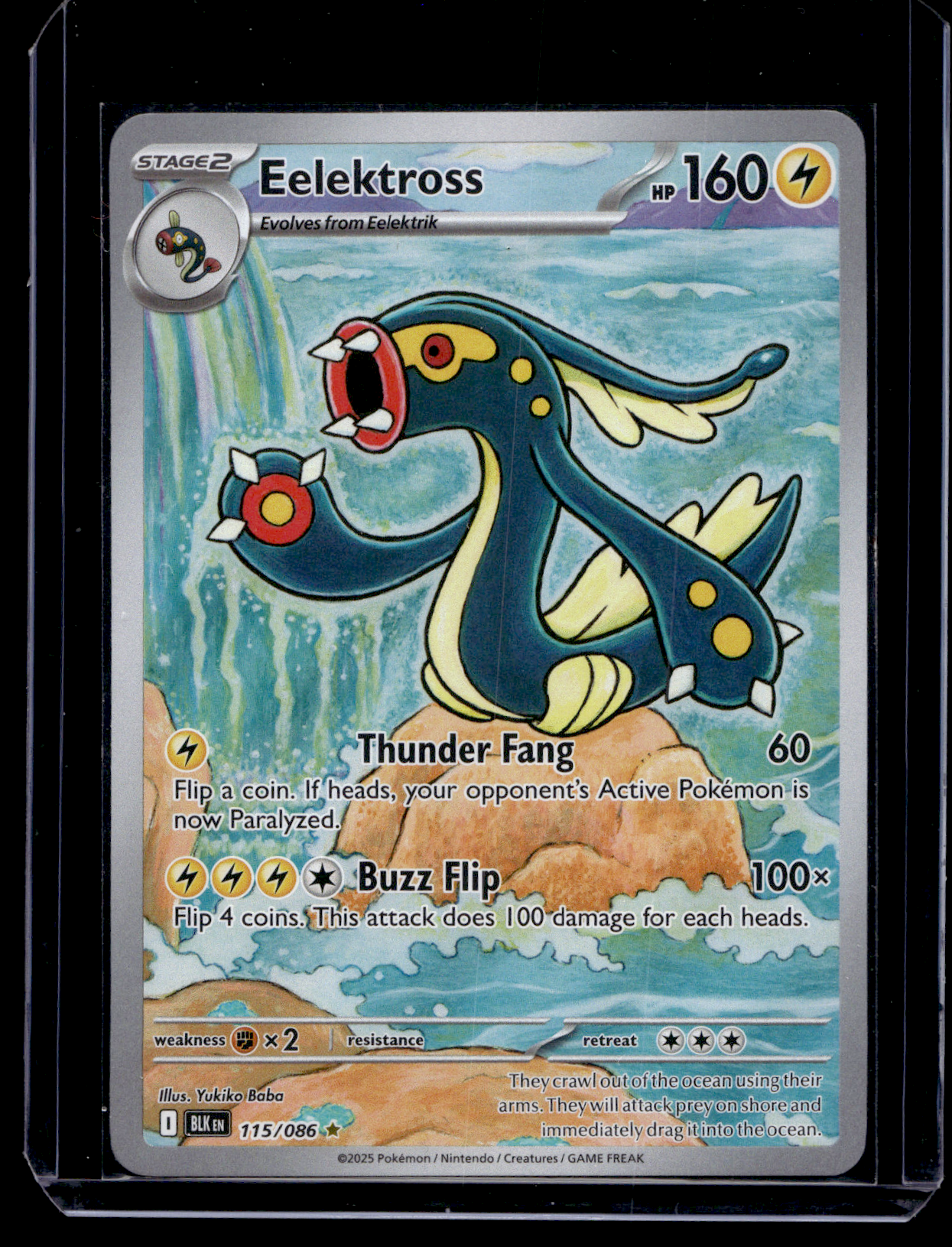 2025 Pokemon - Scarlet & Violet - Black Bolt - Illustration Rare - Eelektross #115