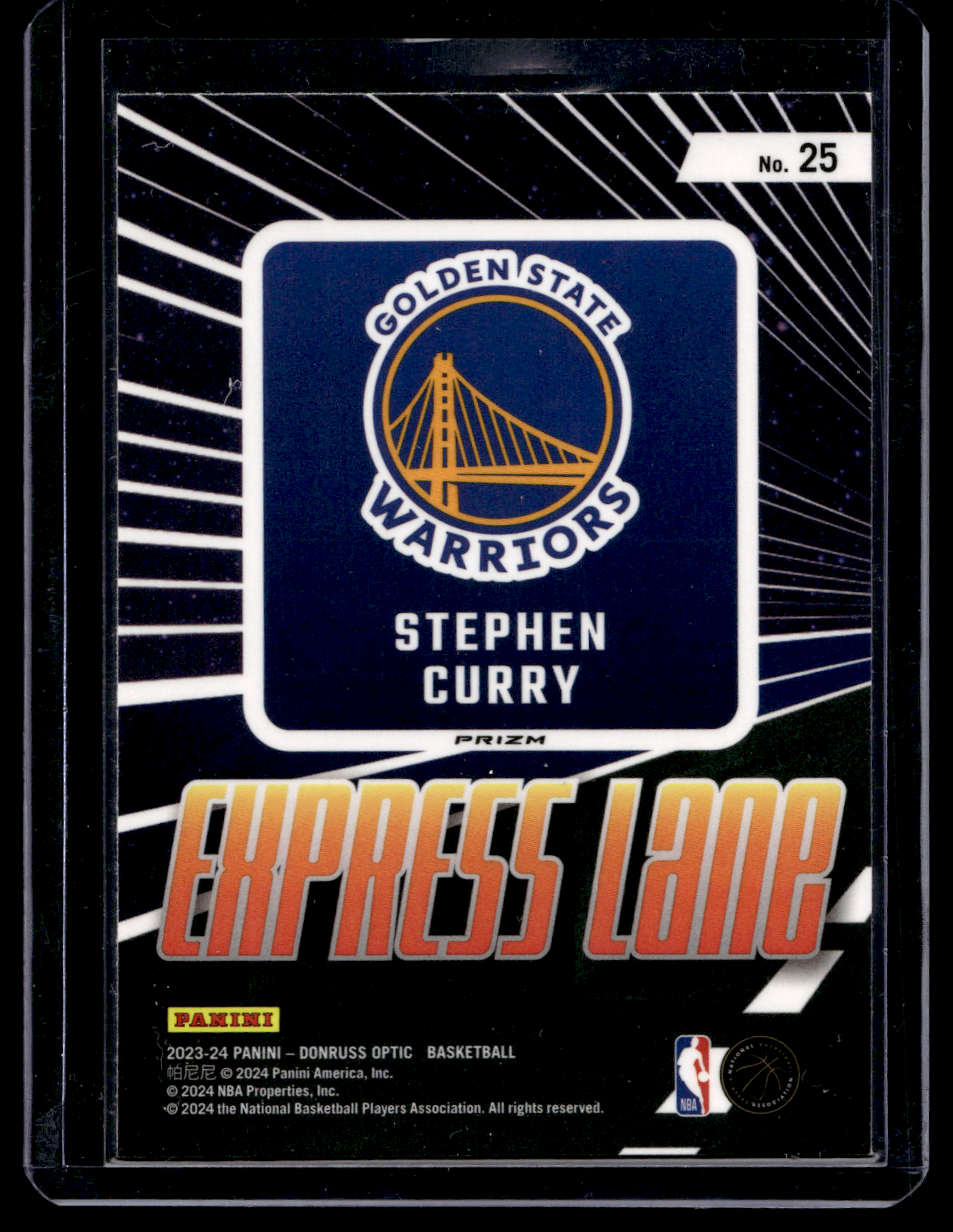 2023-24 Panini Donruss Optic - Express Lane - Purple Prizm - Stephen Curry #25