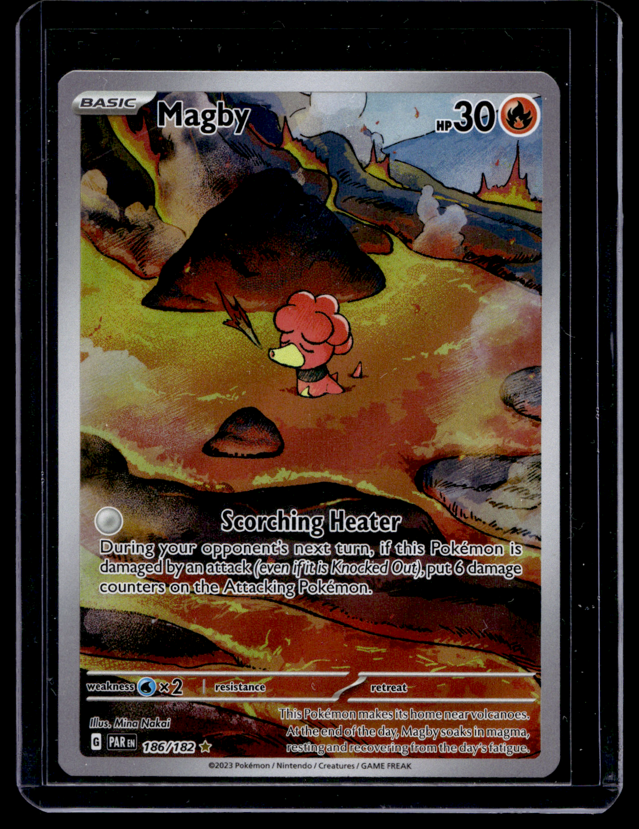 2023 Pokemon - Scarlet & Violet - Paradox Rift - Illustration Rare - Magby #186