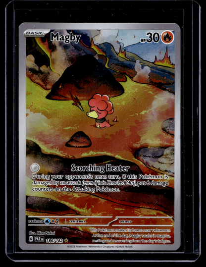 2023 Pokemon - Scarlet & Violet - Paradox Rift - Illustration Rare - Magby #186