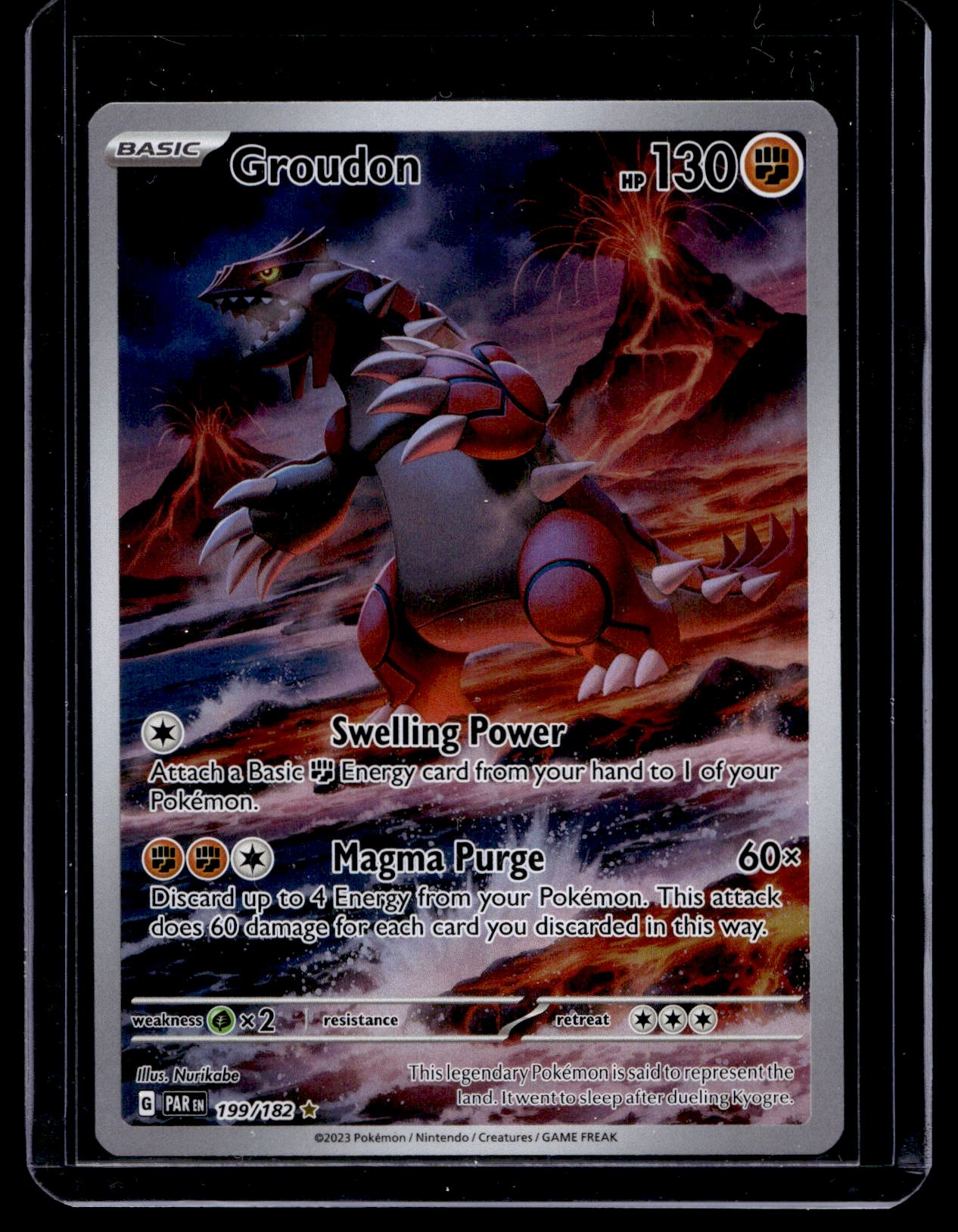 2023 Pokemon - Scarlet & Violet - Paradox Rift - Illustration Rare - Groudon #199