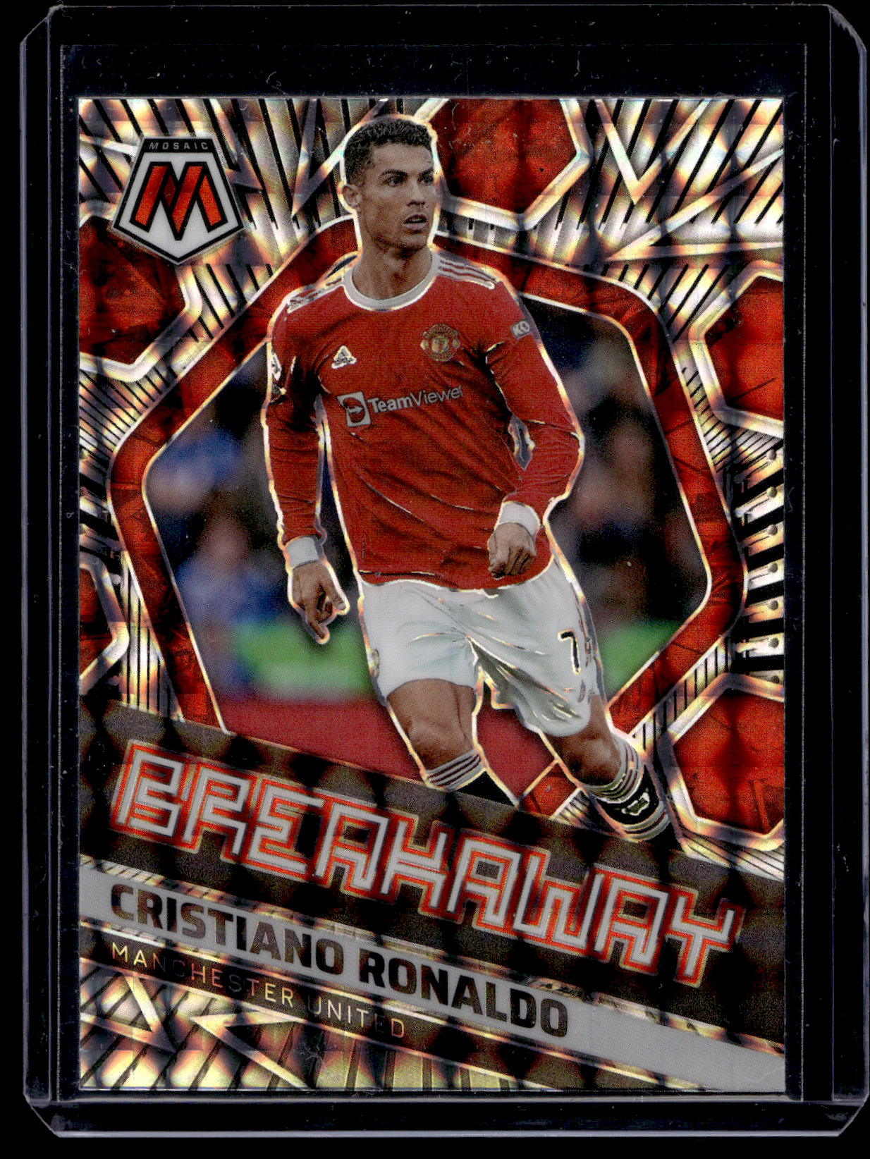 2021-22 Panini Mosaic Premier League - Breakaway - Silver Mosaic Prizm - Cristiano Ronaldo #15