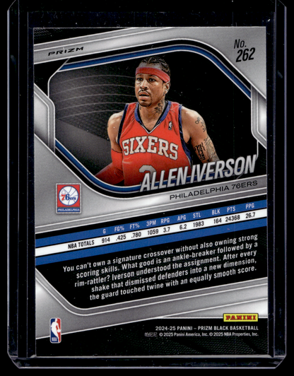 2024-25 Panini Prizm Black - Hyper Prizm - Legends - Allen Iverson #262