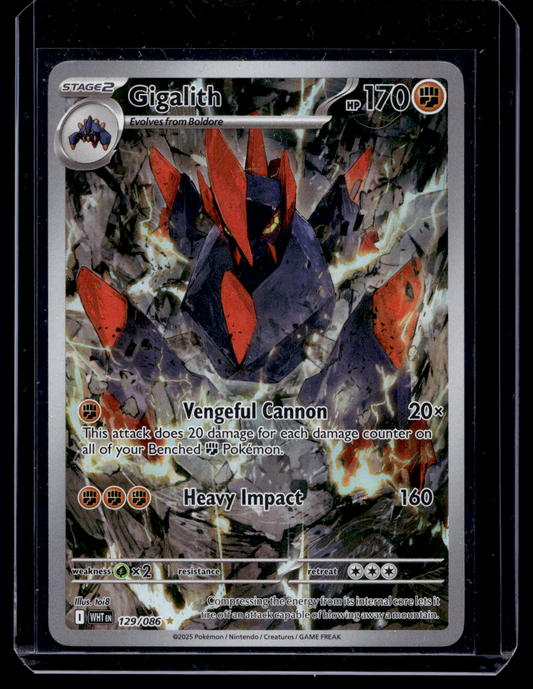 2025 Pokemon Scarlet & Violet - White Flare - Illustration Rare - Gigalith #129