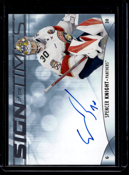 2023-24 Upper Deck SP Authentic - Sign of the Times - Spencer Knight #SOTT-SK