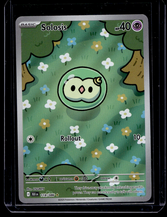 2025 Pokemon - Scarlet & Violet - Black Bolt - Illustration Rare - Solosis #118