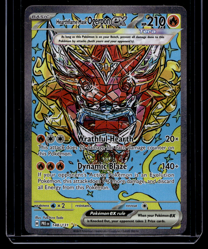 2025 Pokemon - Scarlet & Violet - Prismatic Evolutions - Special Illustration Rare - Hearthflame Mask Ogerpon ex #148