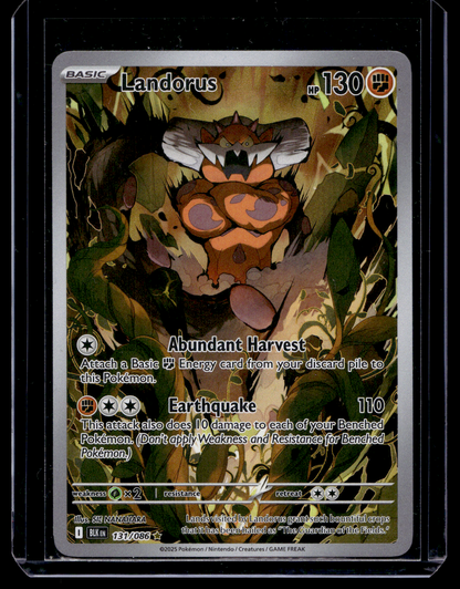 2025 Pokemon - Scarlet & Violet - Black Bolt - Illustration Rare - Landorus #131