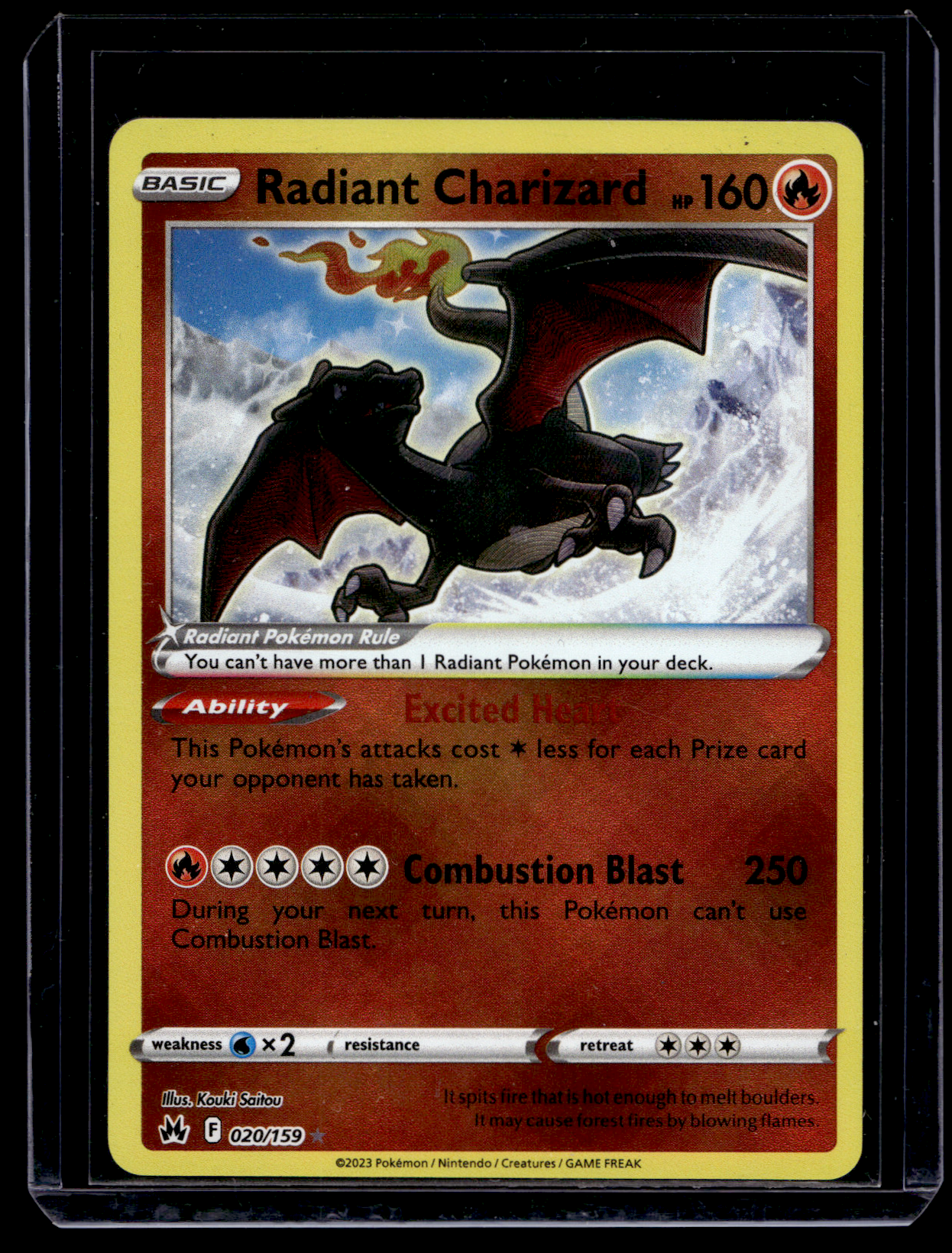 2023 Pokemon Sword & Shield - Crown Zenith - Radiant Charizard #020