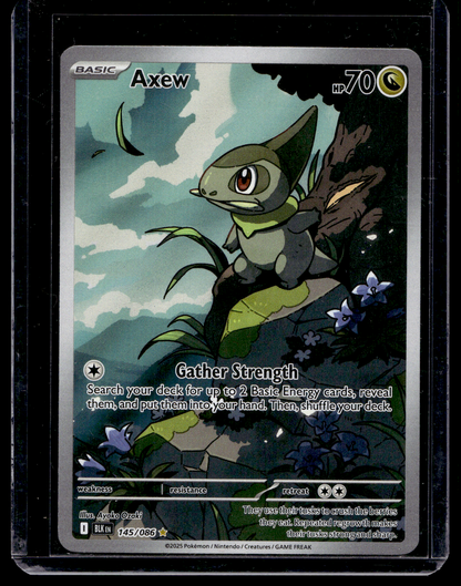 2025 Pokemon - Scarlet & Violet - Black Bolt - Illustration Rare - Axew #145