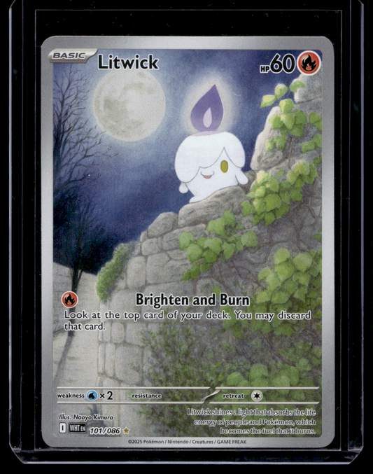 2025 Pokemon Scarlet & Violet - White Flare - Illustration Rare - Litwick #101