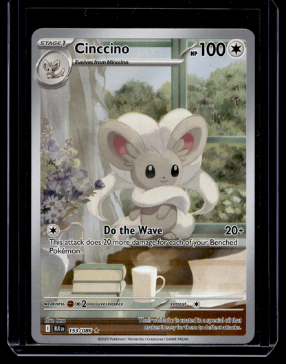 2025 Pokemon - Scarlet & Violet - Black Bolt - Illustration Rare - Cinccino #153