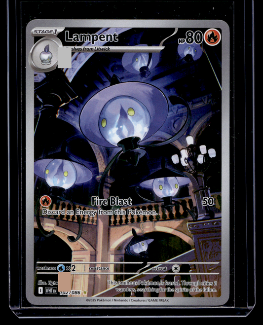 2025 Pokemon Scarlet & Violet - White Flare - Illustration Rare - Lampent #102