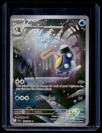 2025 Pokemon - Scarlet & Violet - Black Bolt - Illustration Rare - Palpitoad #104