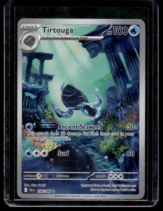 2025 Pokemon - Scarlet & Violet - Black Bolt - Illustration Rare - Tirtouga #106