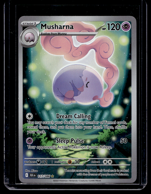 2025 Pokemon - Scarlet & Violet - Black Bolt - Illustration Rare - Musharna #117