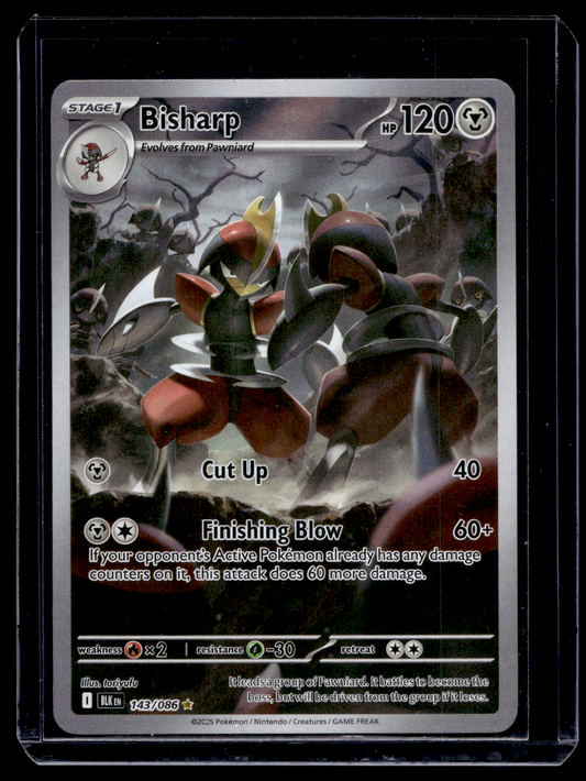 2025 Pokemon - Scarlet & Violet - Black Bolt - Illustration Rare - Bisharp #143