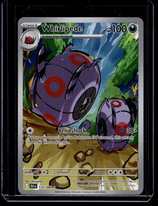 2025 Pokemon - Scarlet & Violet - Black Bolt - Illustration Rare - Whirlipede #133