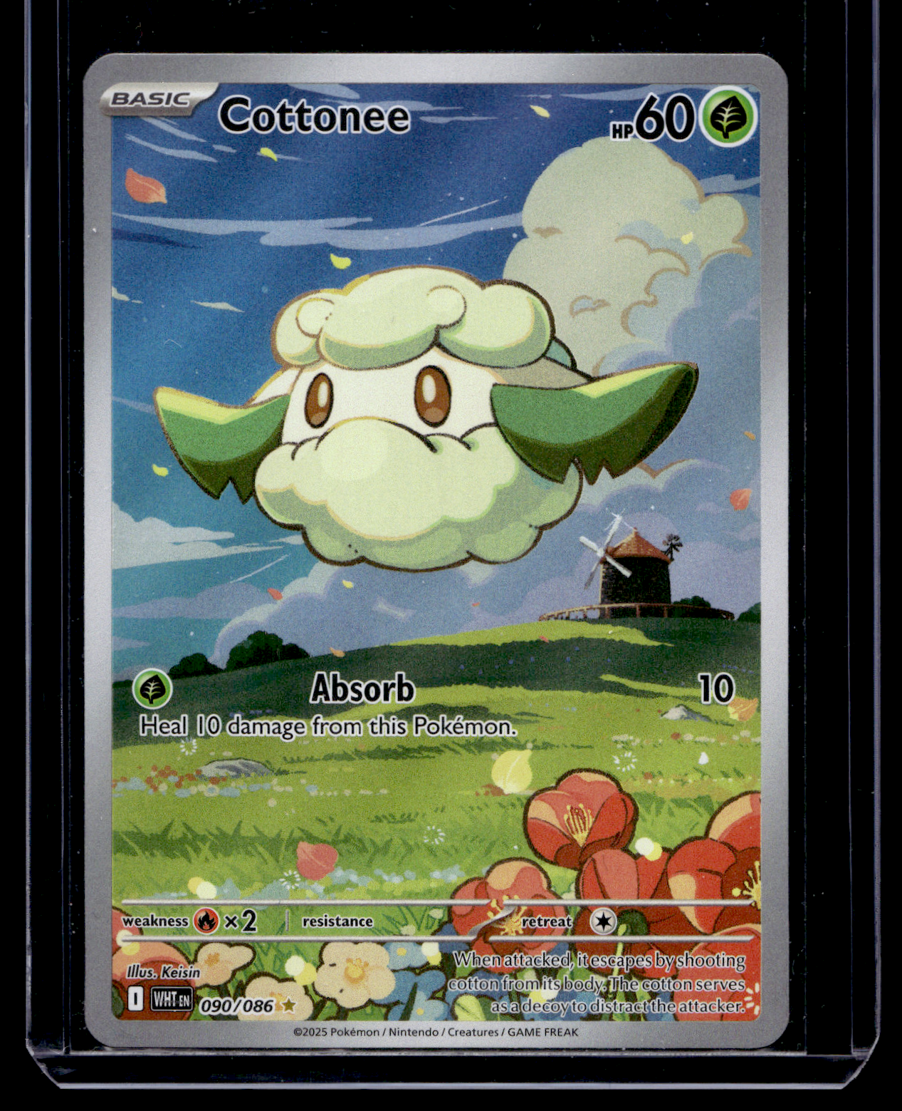2025 Pokemon Scarlet & Violet - White Flare - Illustration Rare - Cottonee #090