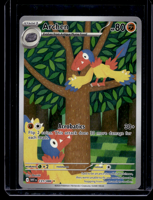 2025 Pokemon Scarlet & Violet - White Flare - Illustration Rare - Archen #131