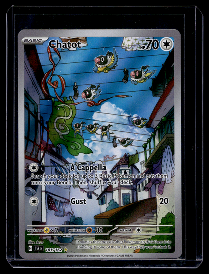 2024 Pokemon - Sword & Shield - Temporal Forces - Illustration Rare - Chatot #181