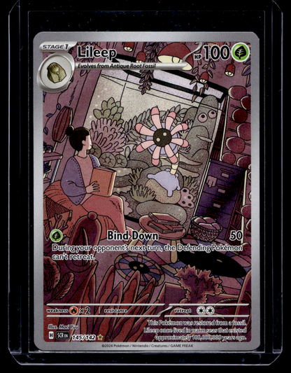 2024 Pokemon - Scarlet & Violet - Stellar Crown - Illustration Rare - Lileep #145