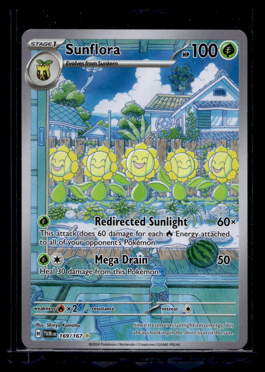 2024 Pokemon - Scarlet & Violet - Twilight Masquerade - Illustration Rare - Sunflora #169