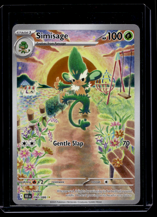 2025 Pokemon - Scarlet & Violet - Black Bolt - Illustration Rare - Simisage #090