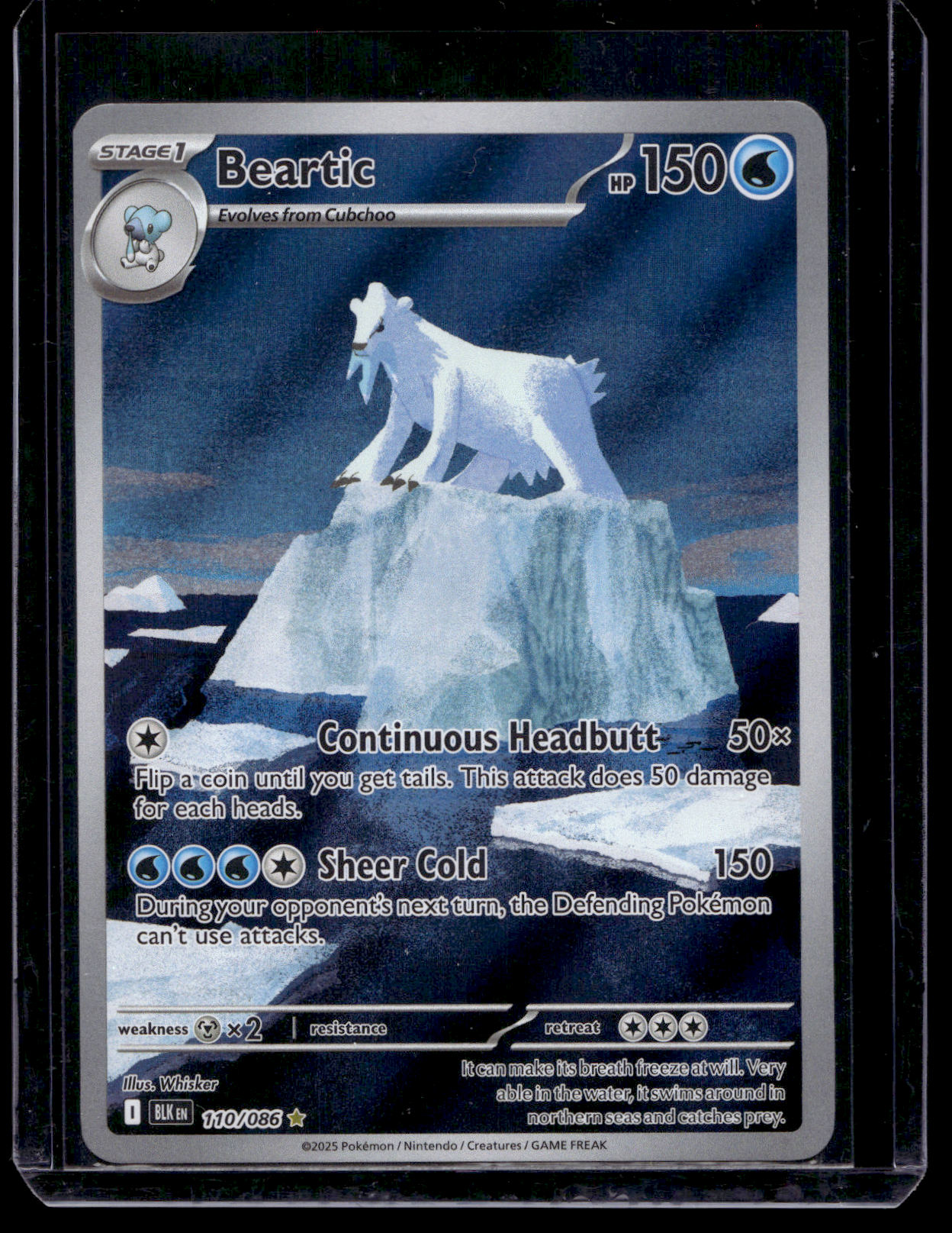 2025 Pokemon - Scarlet & Violet - Black Bolt - Illustration Rare - Beartic #110