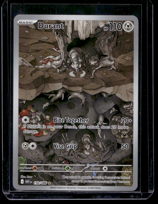 2025 Pokemon Scarlet & Violet - White Flare - Illustration Rare - Durant #150