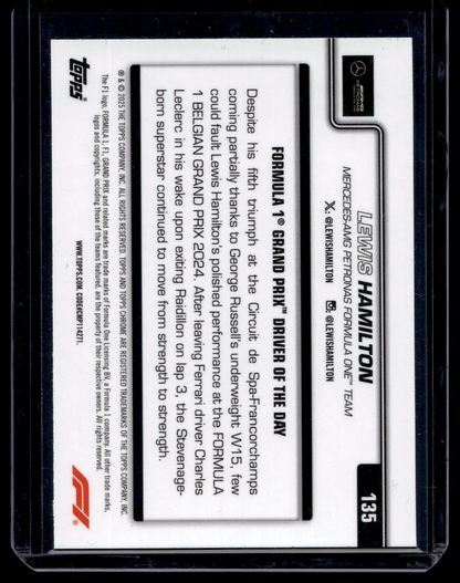 2025 Topps Chrome Formula 1 - Pink Refractor - Grand Prix Driver of the Day - Lewis Hamilton #135 /250