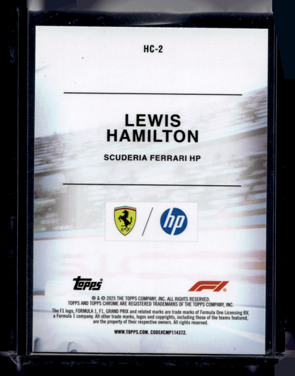 2025 Topps Chrome Formula 1 - Helmet Collection - Lewis Hamilton #HC-2