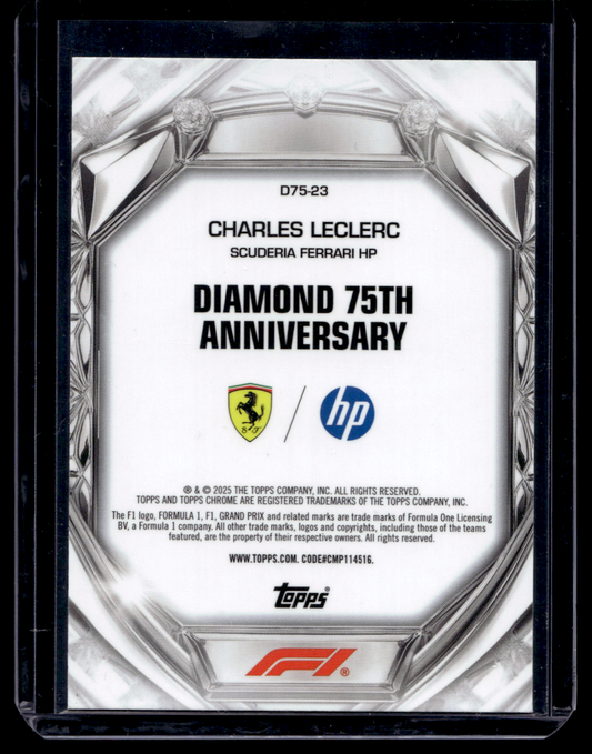 2025 Topps Chrome Formula 1 - Diamond 75th Anniversary - Charles Leclerc #D75-23