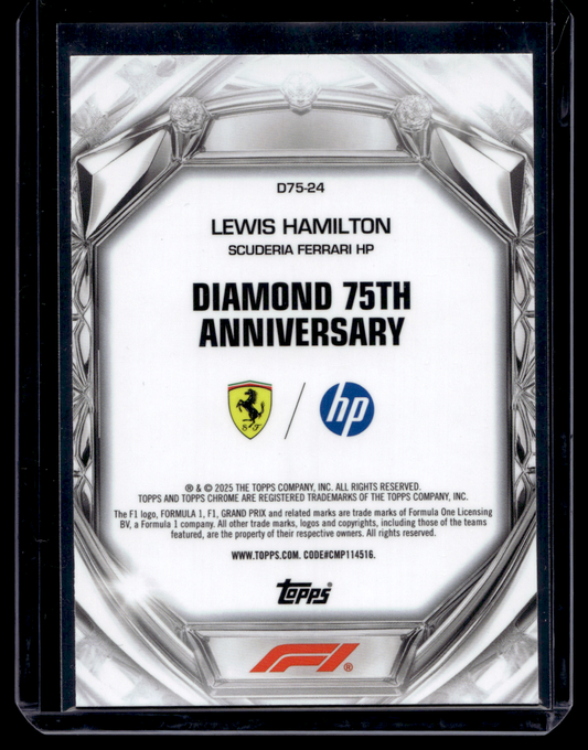 2025 Topps Chrome Formula 1 - Diamond 75th Anniversary - Lewis Hamilton #D75-24