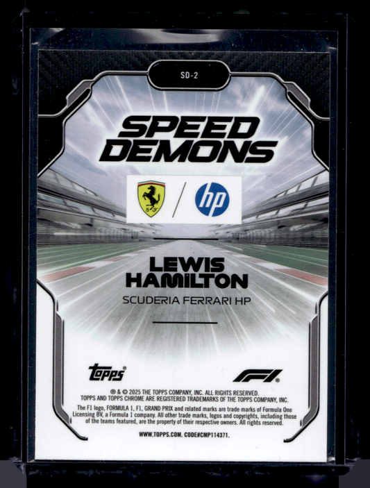 2025 Topps Chrome Formula 1 - Speed Demons - Lewis Hamilton #SD-2