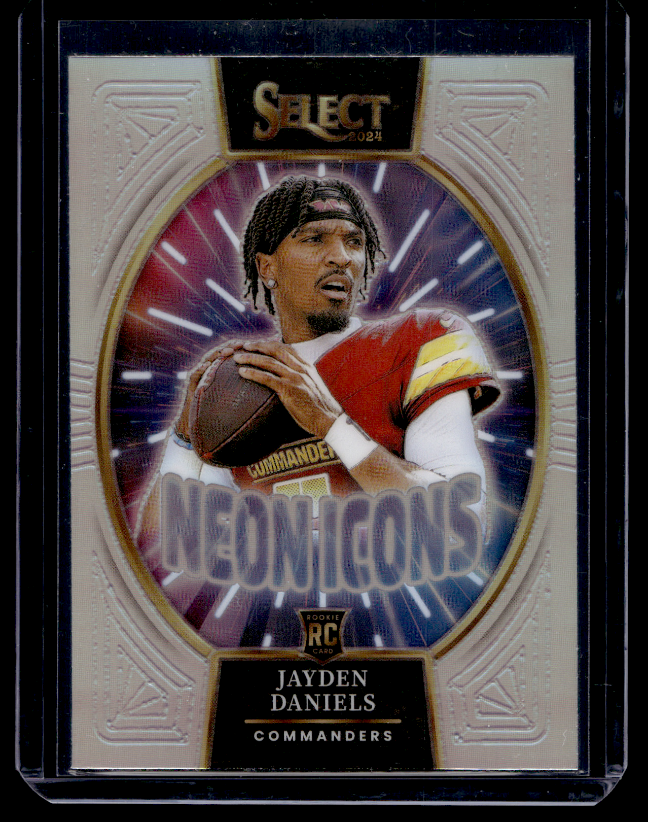 2024 Panini Select - Neon Icons - Silver Prizm - Jayden Daniels #13 RY