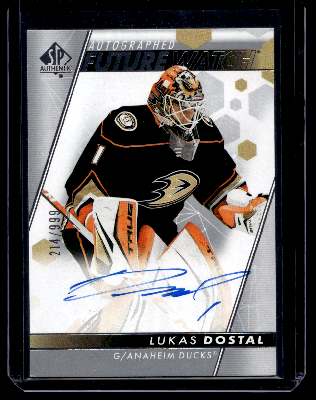 2022-23 Upper Deck SP Authentic -  Autographed Future Watch - Lukas Dostal  #113 /999 RC