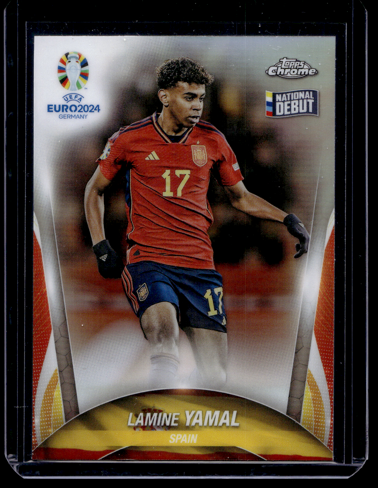 2024 Topps Chrome UEFA Euro - Refractor - National Debut - Lamine Yamal #17