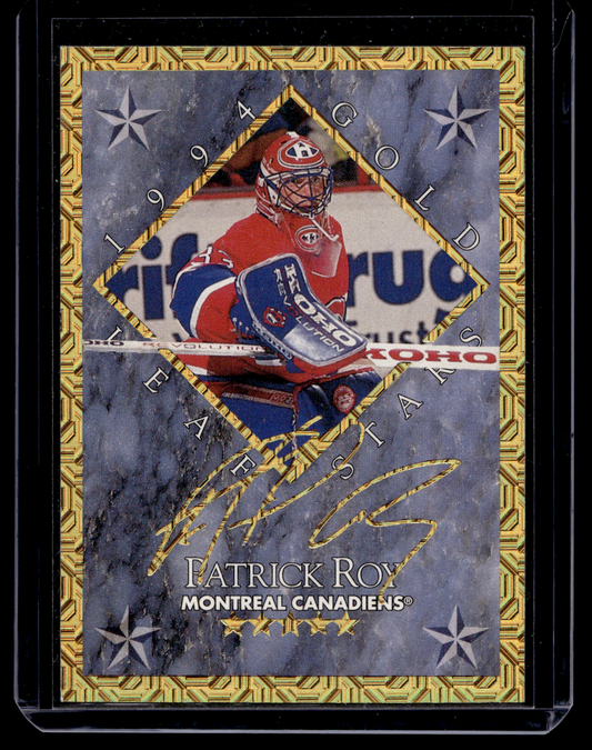 1994-95 Leaf - Gold Leaf Stars - Patrick Roy / Mike Richter #3 /10000