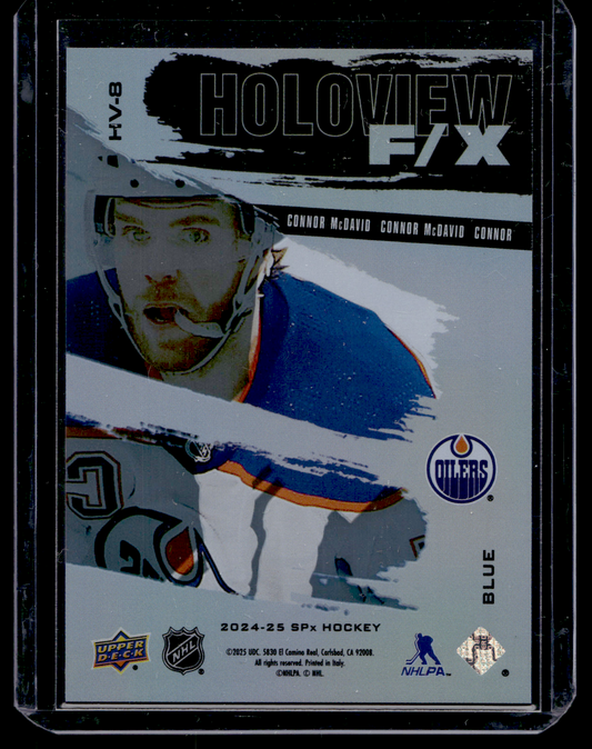 2024-25 Upper Deck SPx - Holoview F/X - Blue - Connor McDavid #HV-8 /399