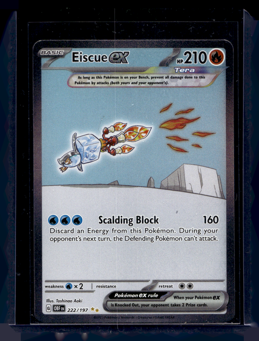 2023 Pokemon - Scarlet & Violet - Obsidian Flames - Special Illustration Rare - Eiscue ex #222