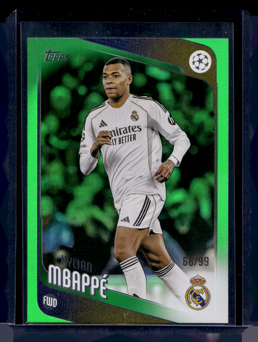 2025-26 Topps UEFA Club Competitions - Green Foil - Kylian Mbappé #112 /99