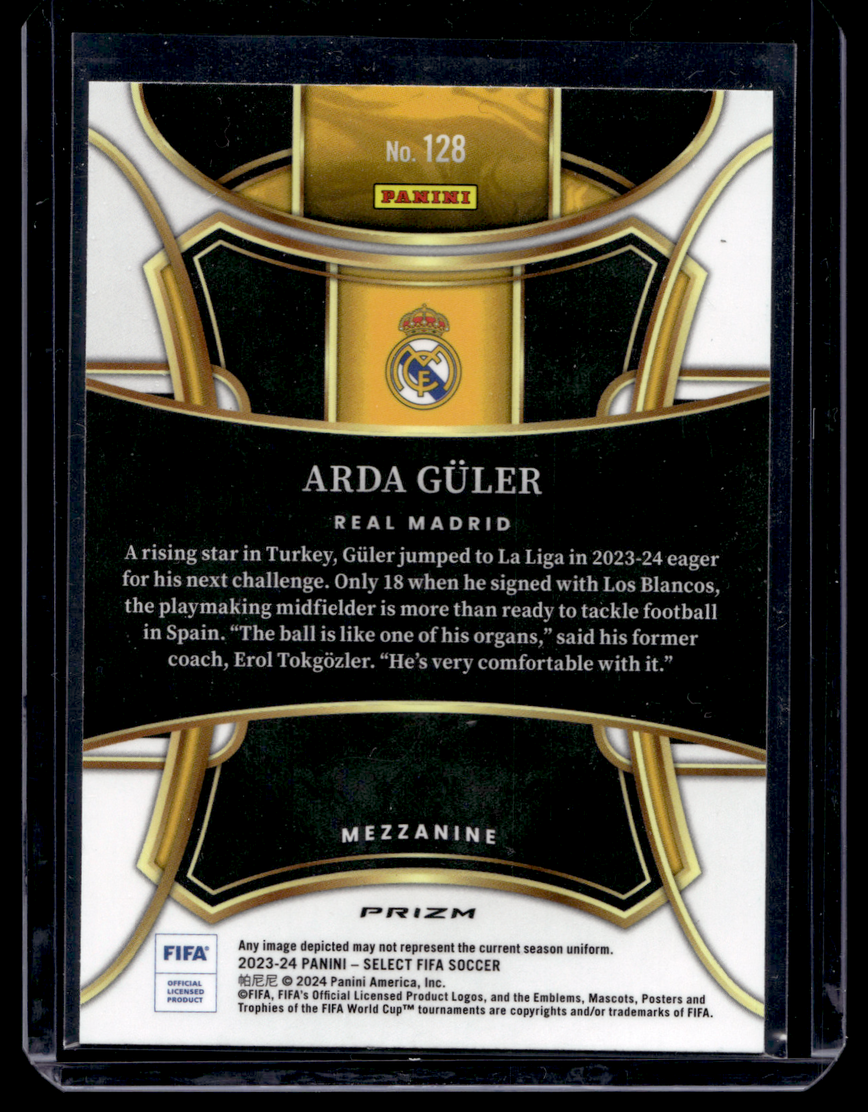 2023-24 Panini Select FIFA - Silver Prizm - Mezzanine - Arda Guler #128