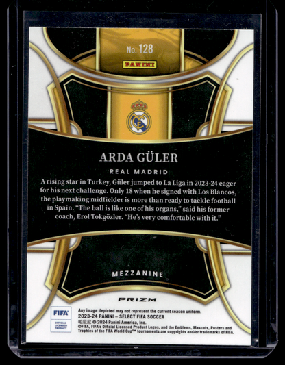 2023-24 Panini Select FIFA - Silver Prizm - Mezzanine - Arda Guler #128